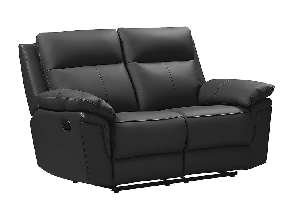 Pakita canapé 2 places cuir de buffle noir relax - Vue supplémentaire 3