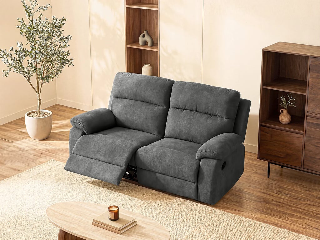 Produit similaire: Tolzano canapé 2 places tissu gris relax