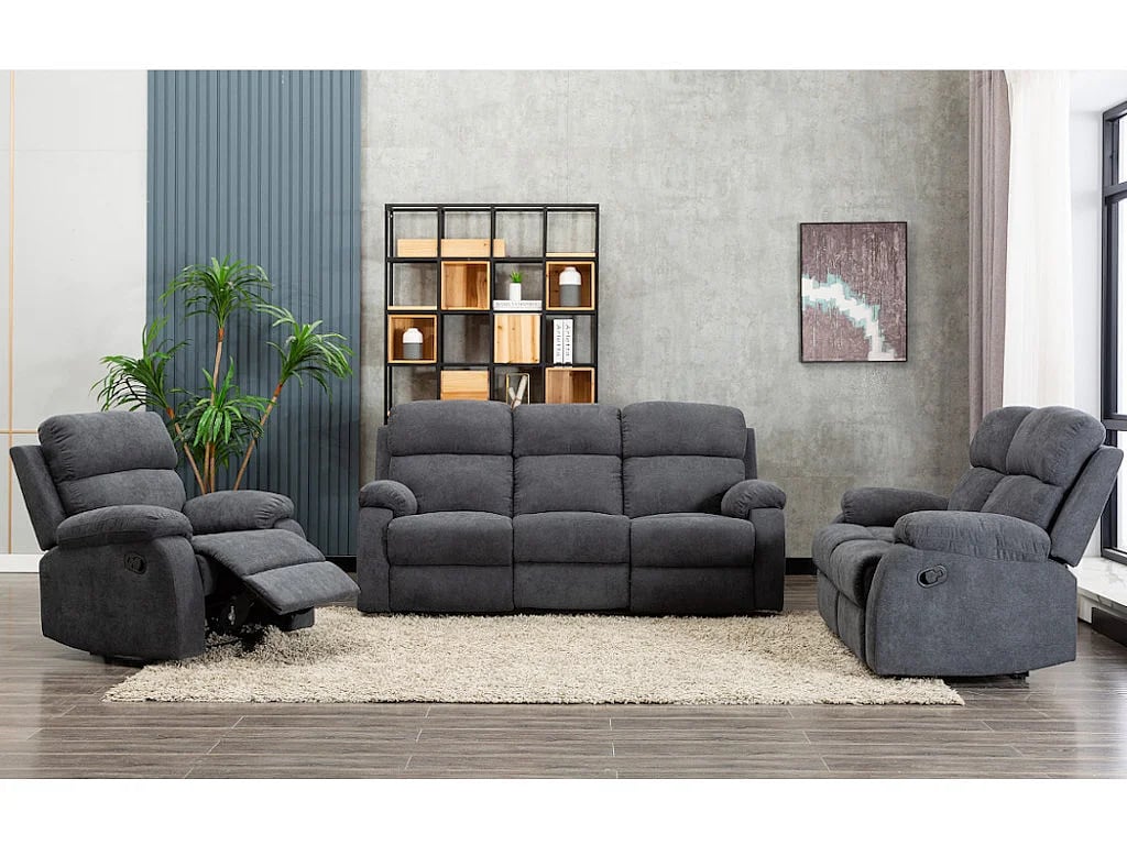Produit similaire: Tolzano canapé 3 places tissu gris relax