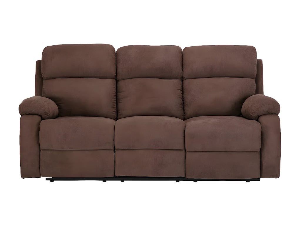 Tolzano canapé 3 places tissu marron relax - Vue supplémentaire 1