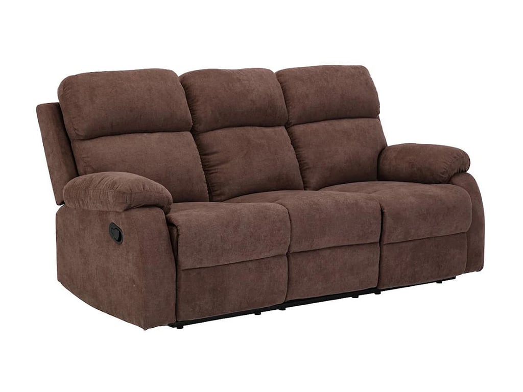 Tolzano canapé 3 places tissu marron relax - Vue supplémentaire 2