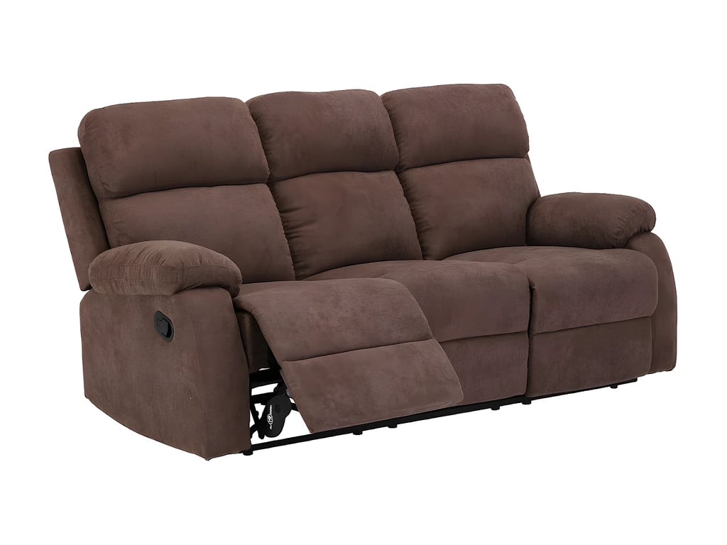 Tolzano canapé 3 places tissu marron relax - Vue supplémentaire 3