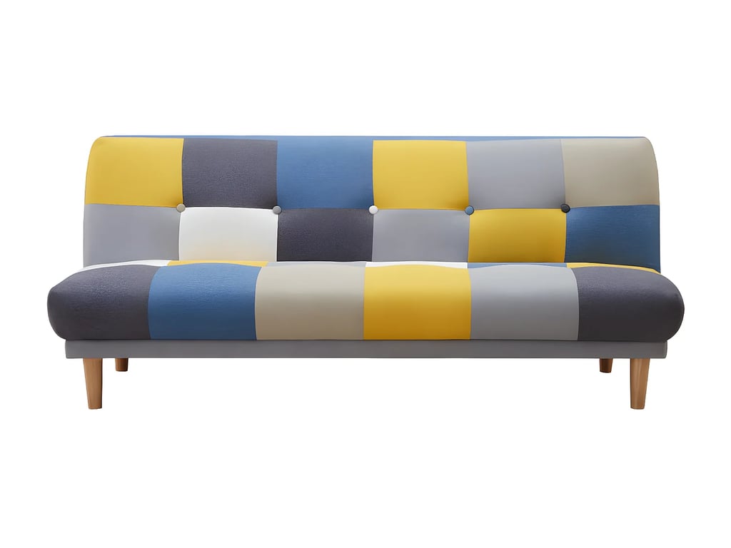 Mardag canapé convertible 3 places clic clac tissu multicolore - Vue supplémentaire 1