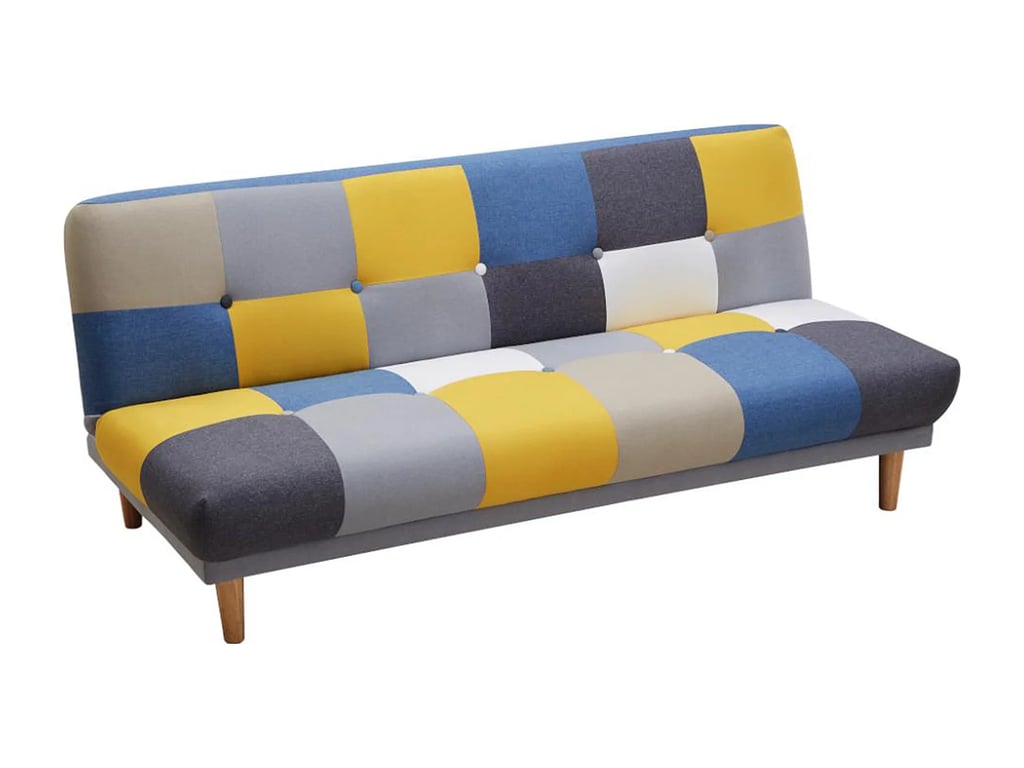 Mardag canapé convertible 3 places clic clac tissu multicolore - Vue supplémentaire 2