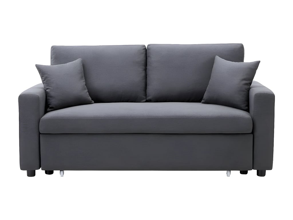 Inizor canapé convertible 3 places tissu gris - Vue supplémentaire 2