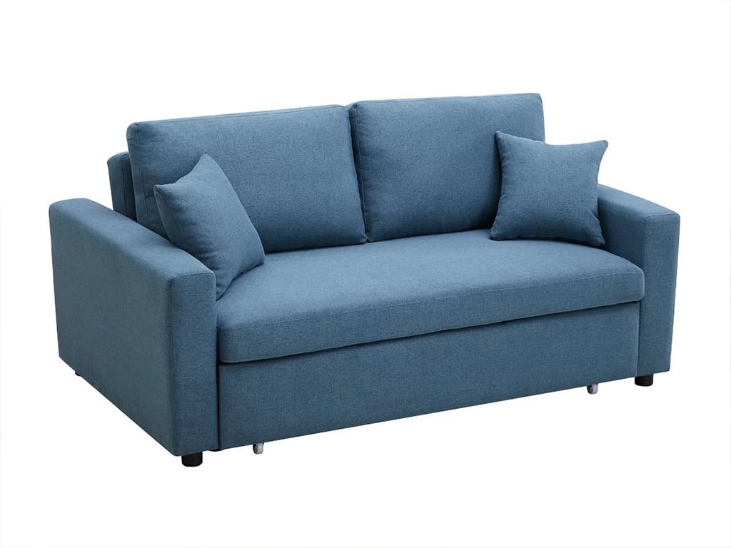 Inizor canapé convertible 3 places tissu bleu - Vue supplémentaire 3