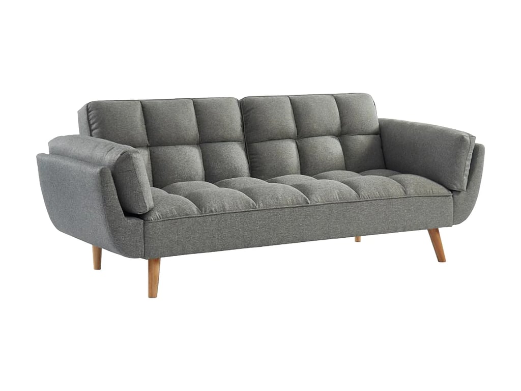 Loeline canapé convertible 3 places clic-clac tissu chiné gris - Vue supplémentaire 3