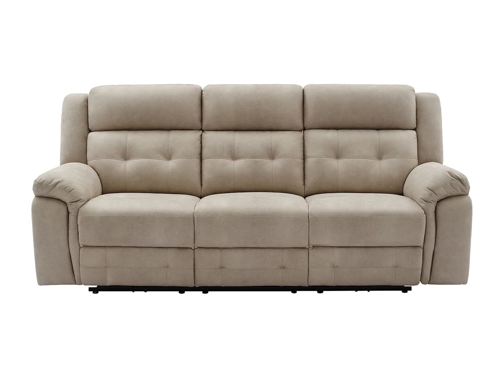 Ortiano canapé 3 places microfibre beige relax électrique - Vue supplémentaire 3