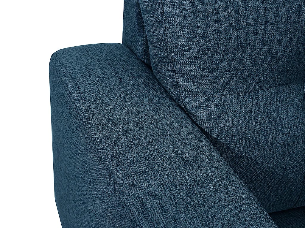 Bartolome canapé d'angle réversible 4 places tissu bleu foncé - Vue supplémentaire 3