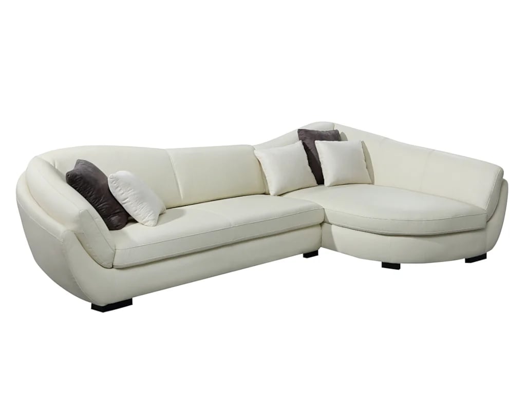 Caipi canapé d'angle droit 5 places cuir de buffle beige - Vue supplémentaire 3