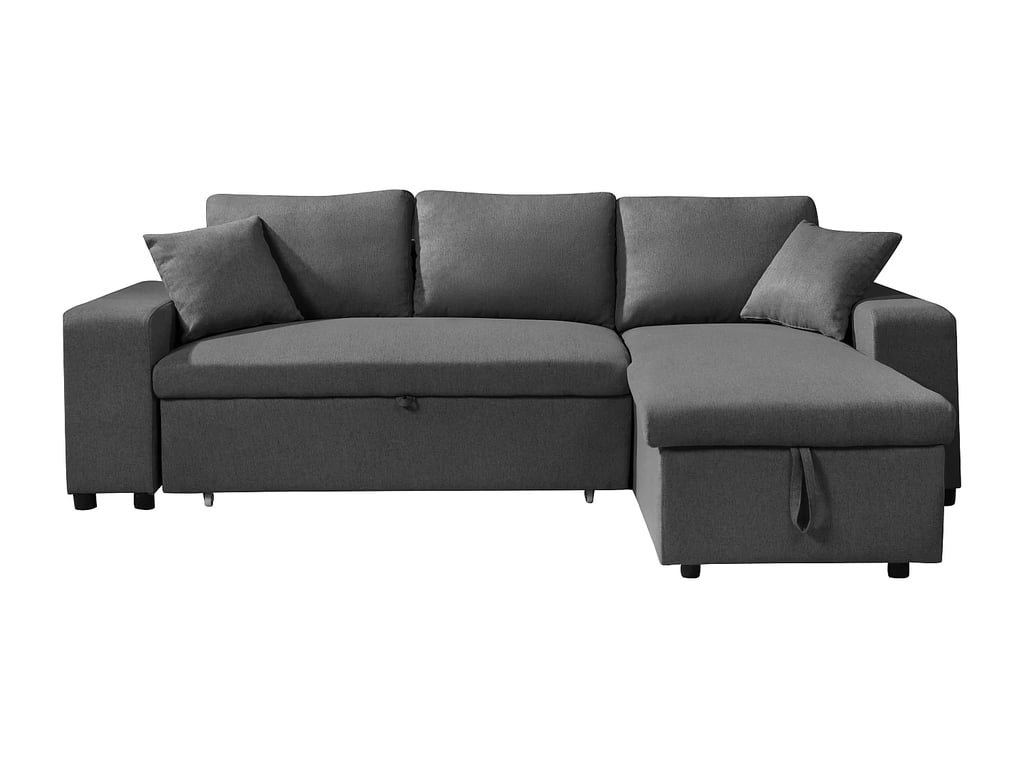 Selim canapé d'angle convertible réversible 4 places tissu gris - Vue supplémentaire 3