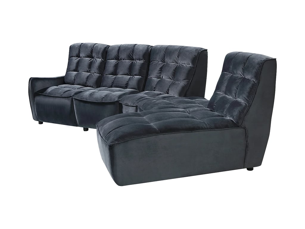 Alford canapé 6 places velours gris relax électrique - Vue supplémentaire 3