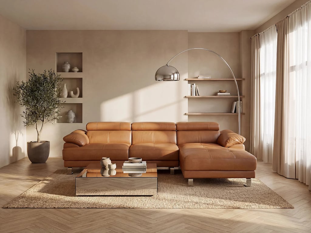 Produit similaire: Excelsiora canapé d'angle droit 5 places cuir marron