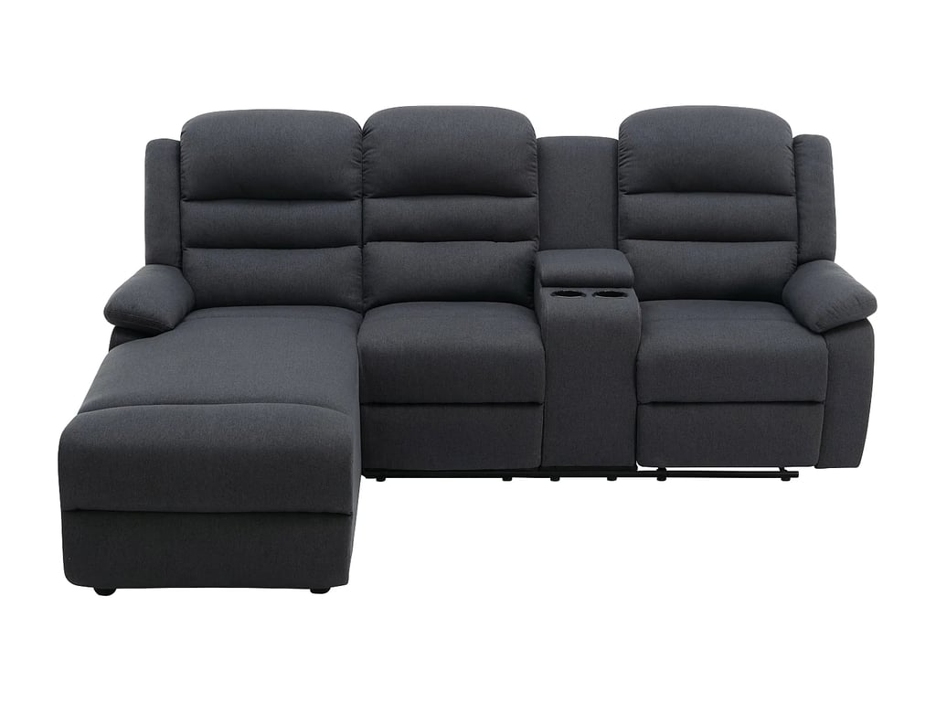 Macedonia canapé d'angle gauche 4 places tissu gris relax - Vue supplémentaire 2
