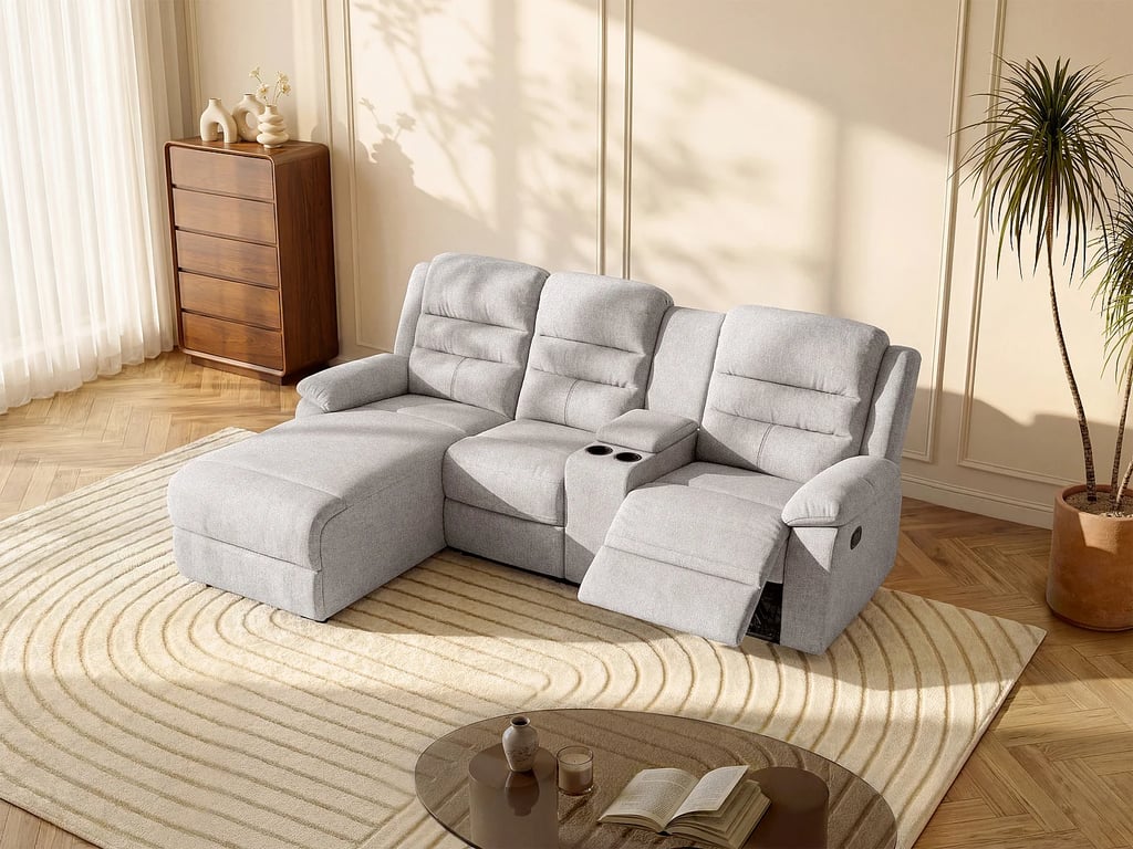 Produit similaire: Macedonia canapé d'angle gauche 4 places tissu beige relax