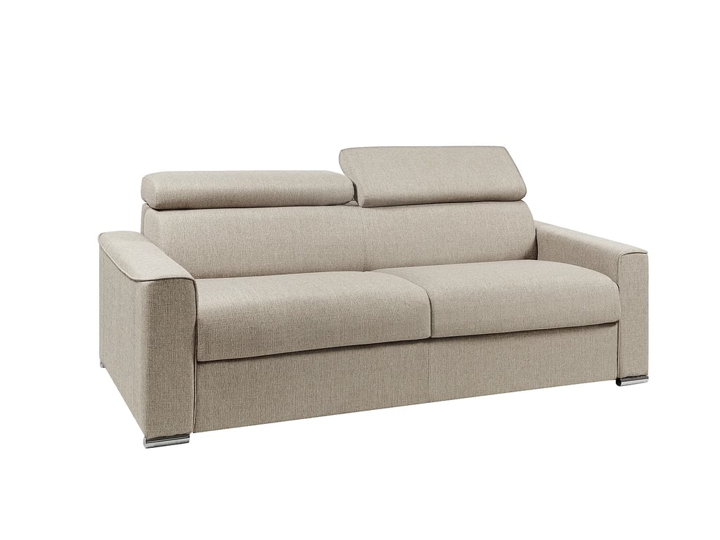 Vizir canapé convertible 4 places tissu beige - Vue supplémentaire 2