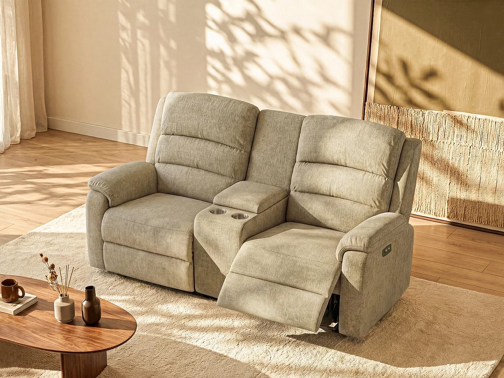 Produit similaire: Nevers canapé 2 places tissu marron relax électrique