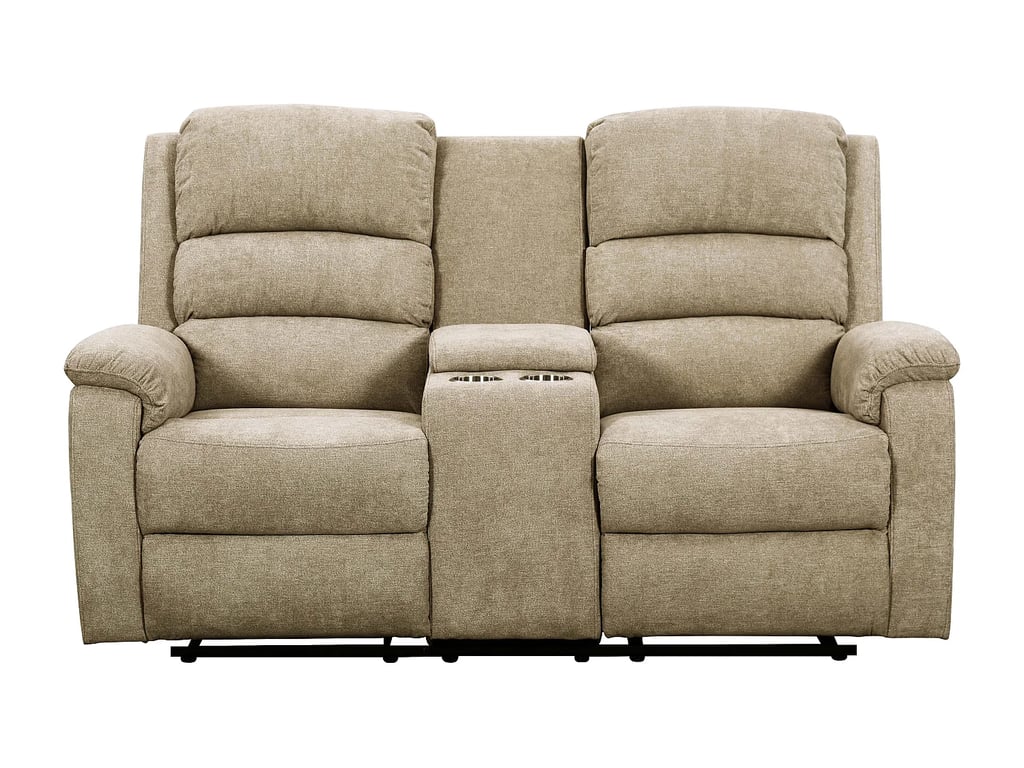 Nevers canapé 2 places tissu marron relax électrique - Vue supplémentaire 3