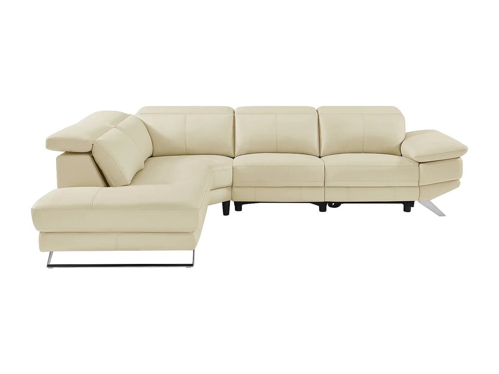 Puno II canapé d'angle gauche 6 places cuir de vachette beige relax électrique - Vue supplémentaire 3