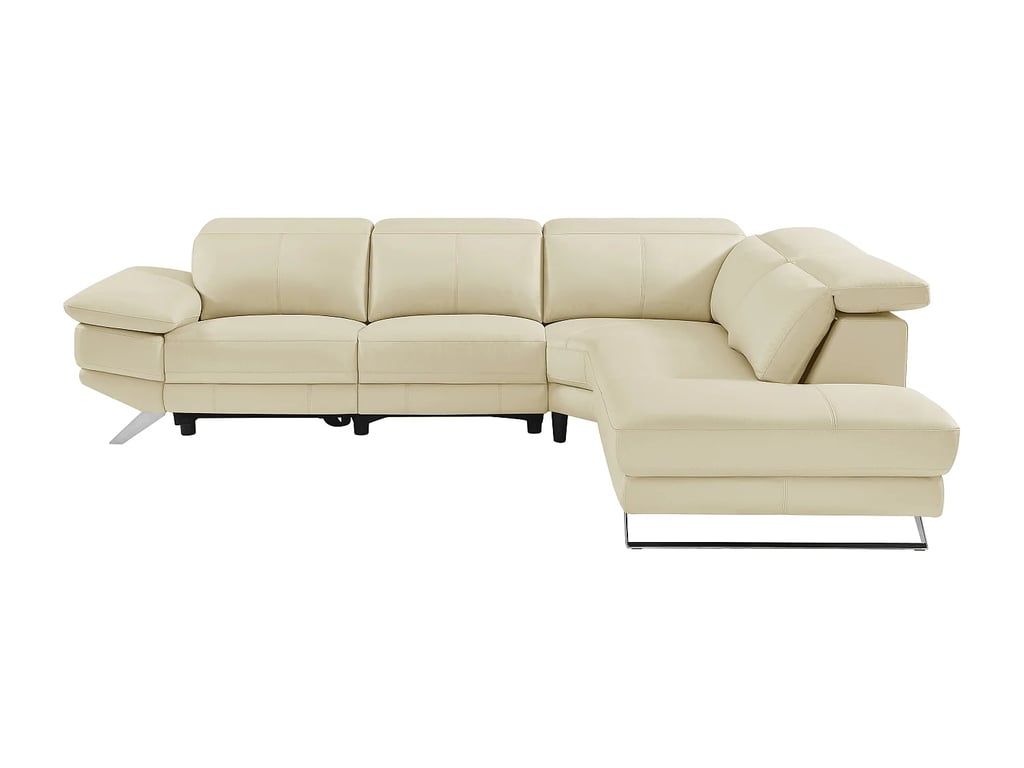 Puno II canapé d'angle droit 6 places cuir beige relax électrique - Vue supplémentaire 3