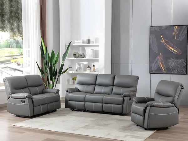 Canby canapé 2 places similicuir gris relax