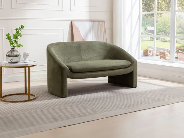 Ossana canapé 2 places tissu vert