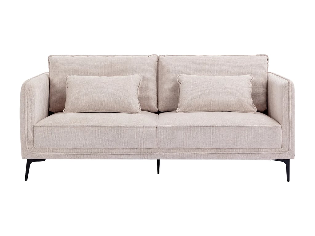 Tormelda canapé 3 places tissu beige - Vue supplémentaire 2