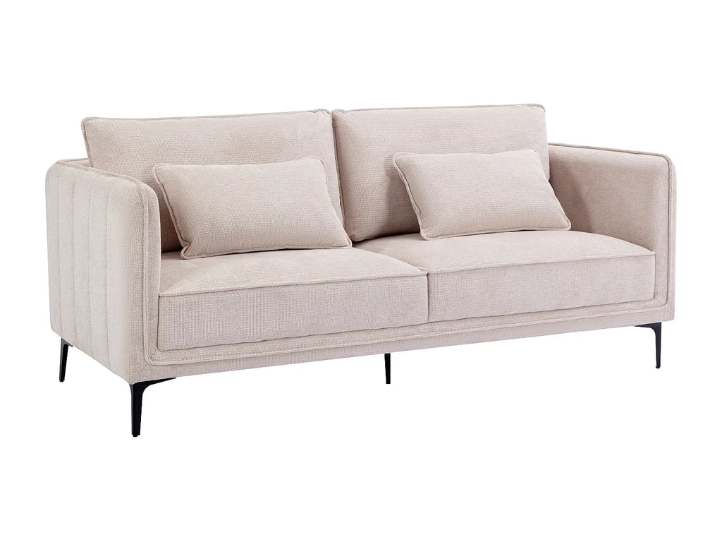 Tormelda canapé 3 places tissu beige - Vue supplémentaire 3