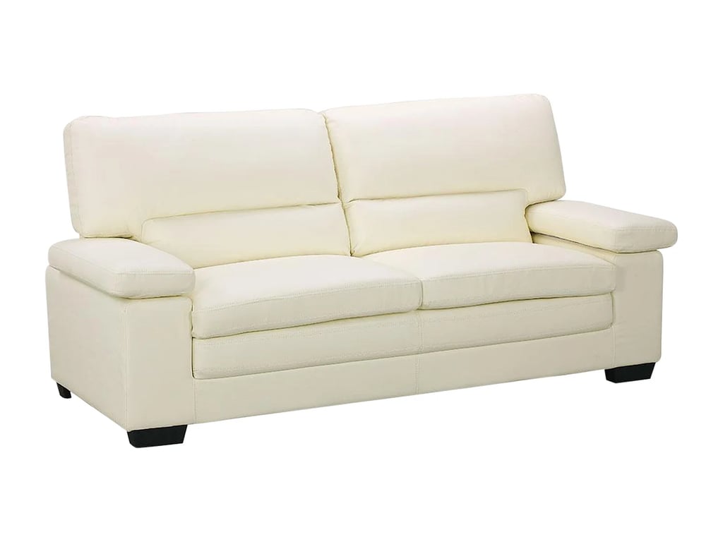 Mimas II canapé 3 places cuir de buffle beige - Vue supplémentaire 1