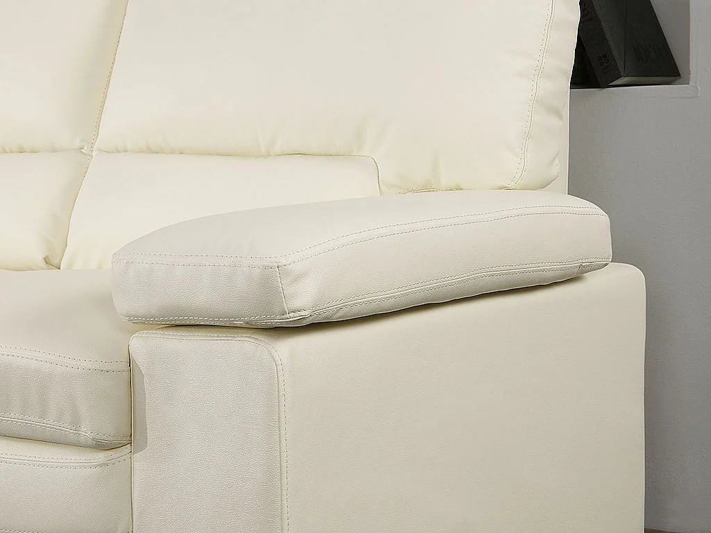 Mimas II canapé 2 places cuir de buffle beige - Vue supplémentaire 2