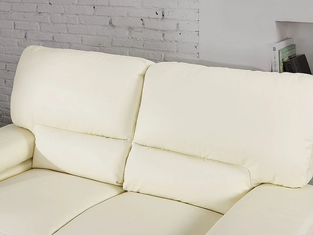 Mimas II canapé 2 places cuir de buffle beige - Vue supplémentaire 3