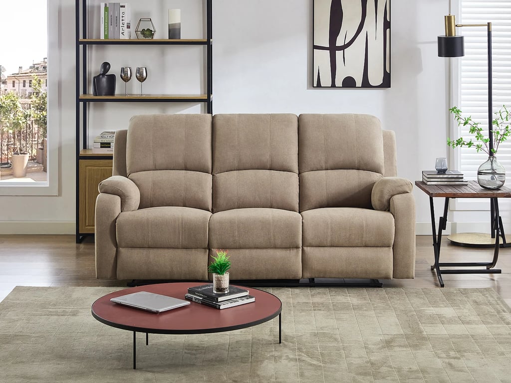 Brody canapé 3 places microfibre marron relax - Vue supplémentaire 2
