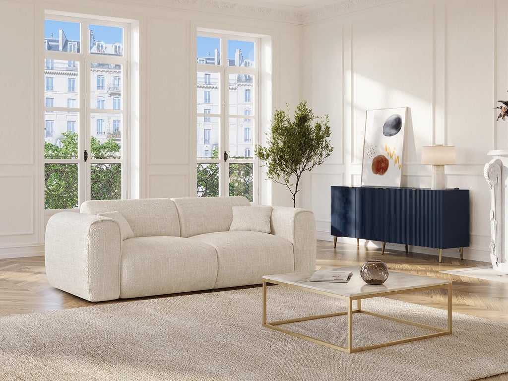 Produit similaire: Pognia canapé convertible 3 places tissu texturé beige