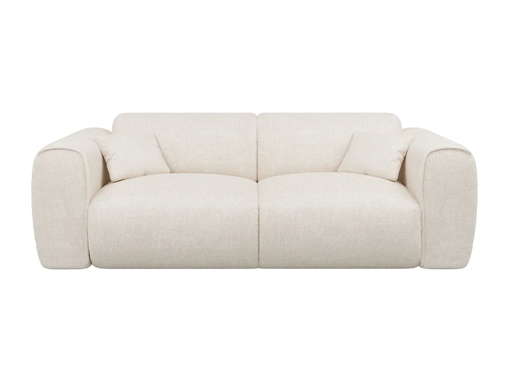Pognia canapé convertible 3 places tissu texturé beige - Vue supplémentaire 3