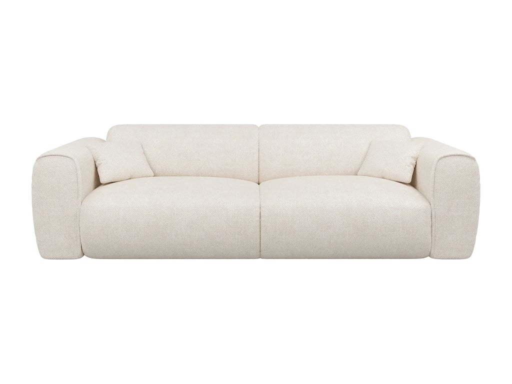 Pognia canapé convertible 4 places tissu texturé beige - Vue supplémentaire 3