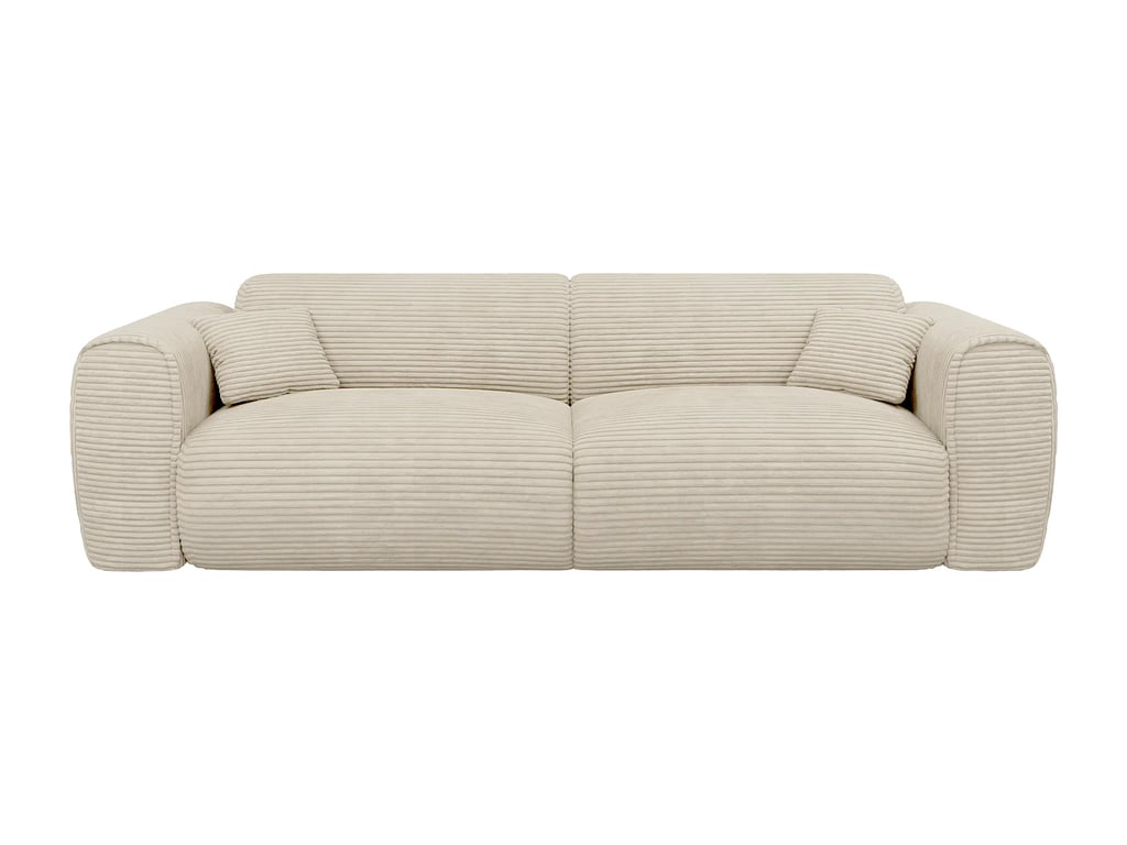 Pognia canapé convertible 4 places velours côtelé beige - Vue supplémentaire 3