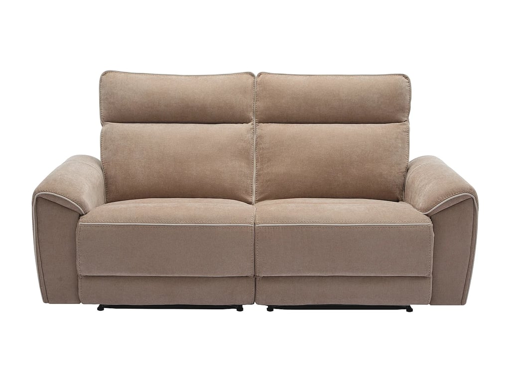 Djaralo canapé 3 places tissu marron relax électrique - Vue supplémentaire 2