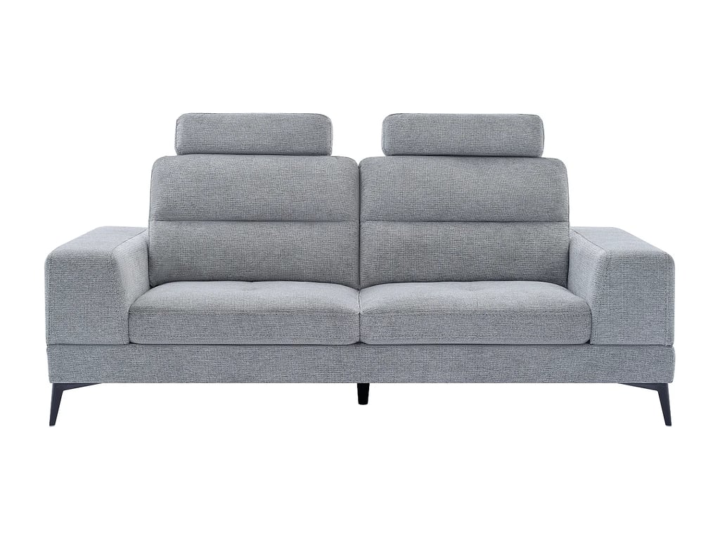 Udalio - Canapé 3 places tissu texturé gris dossier avance-recule - Vue supplémentaire 1