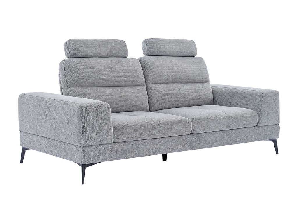 Udalio - Canapé 3 places tissu texturé gris dossier avance-recule - Vue supplémentaire 2