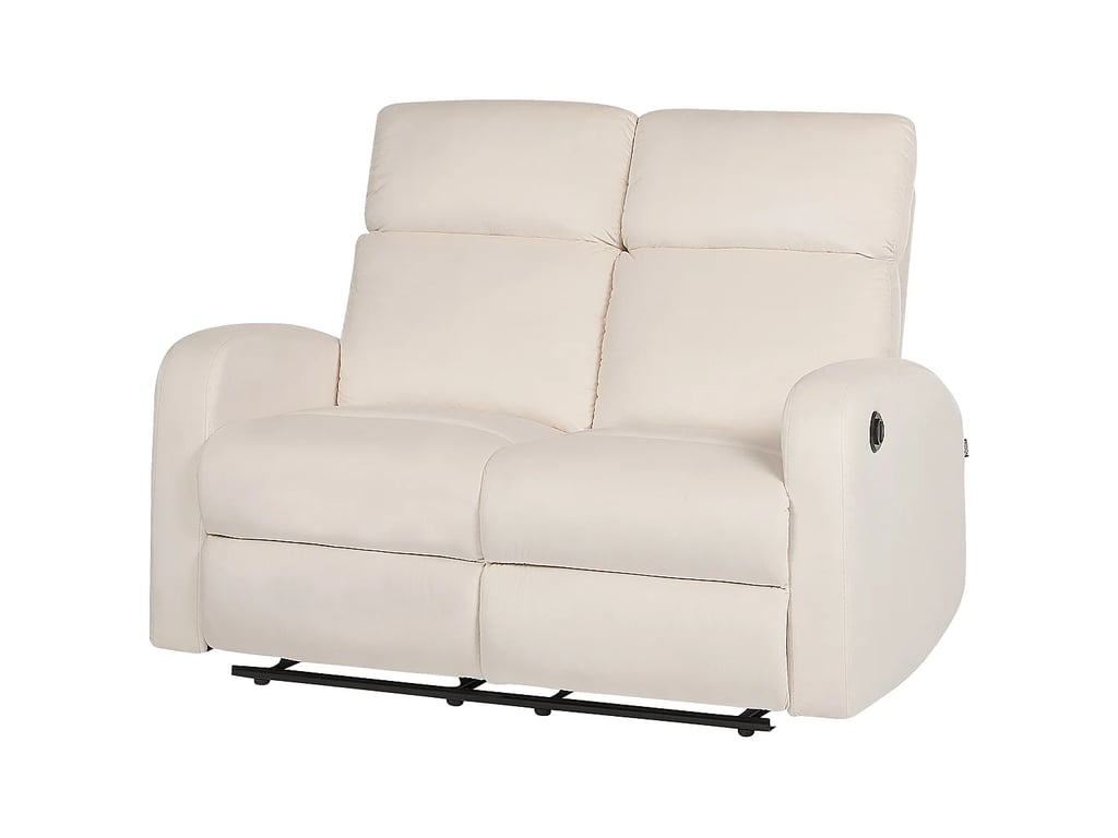 Verdal canapé 2 places velours beige relax électrique - Vue supplémentaire 3