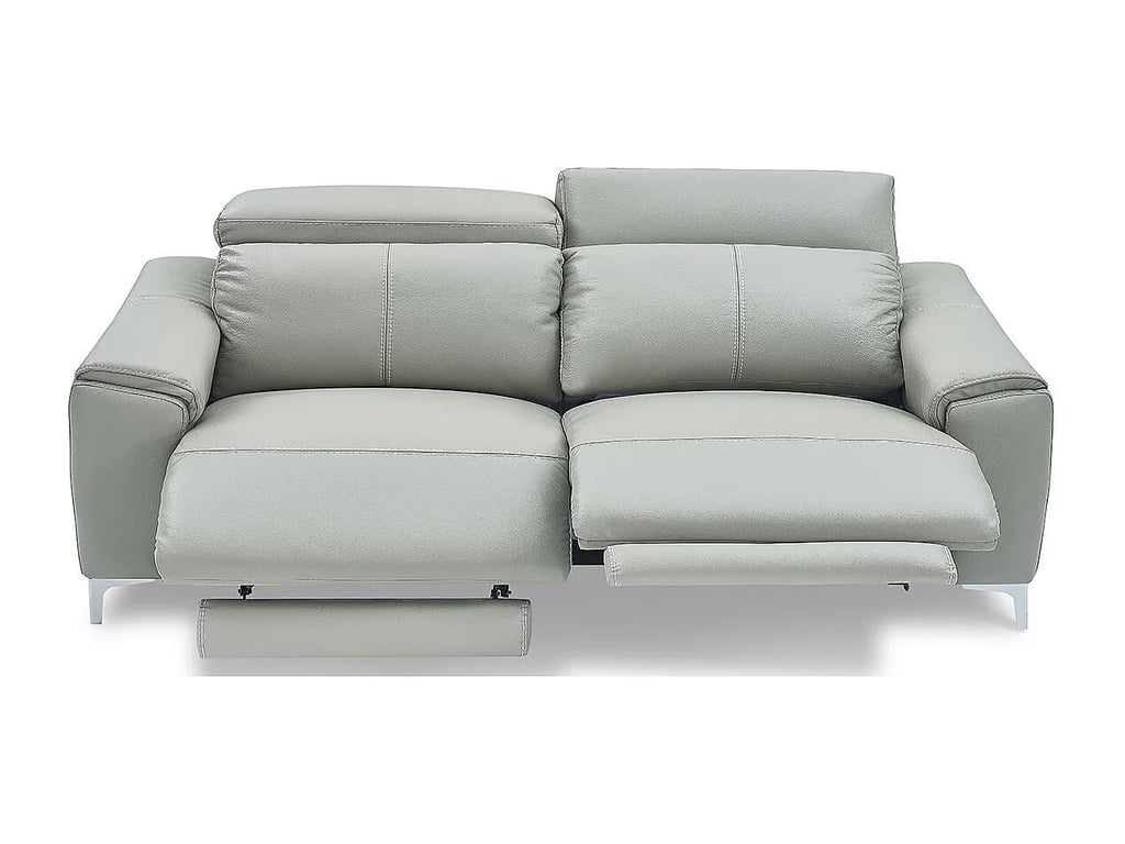 Bianca canapé 3 places cuir gris relax électrique - Vue supplémentaire 1