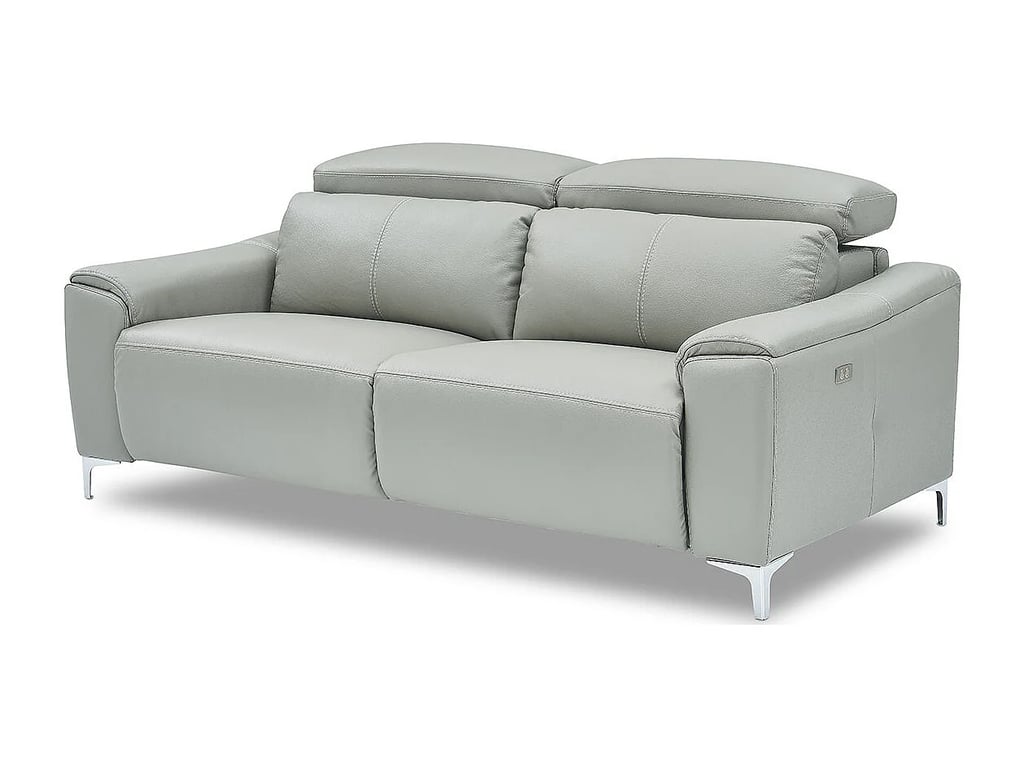 Bianca canapé 3 places cuir gris relax électrique - Vue supplémentaire 2