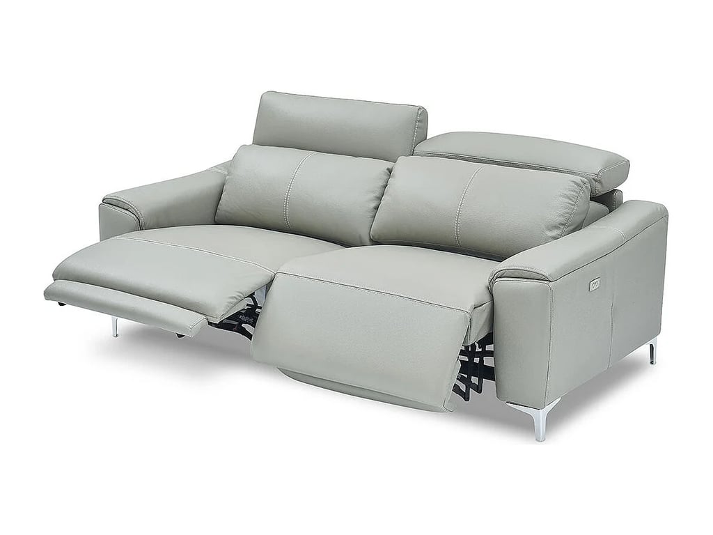 Bianca canapé 3 places cuir gris relax électrique - Vue supplémentaire 3