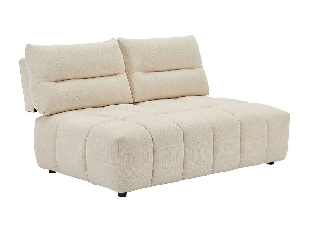 Apoliu - Canapé 2 places tissu texturé beige dossier avance-recule - Vue supplémentaire 2