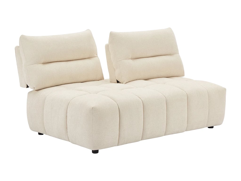 Apoliu - Canapé 2 places tissu texturé beige dossier avance-recule - Vue supplémentaire 3