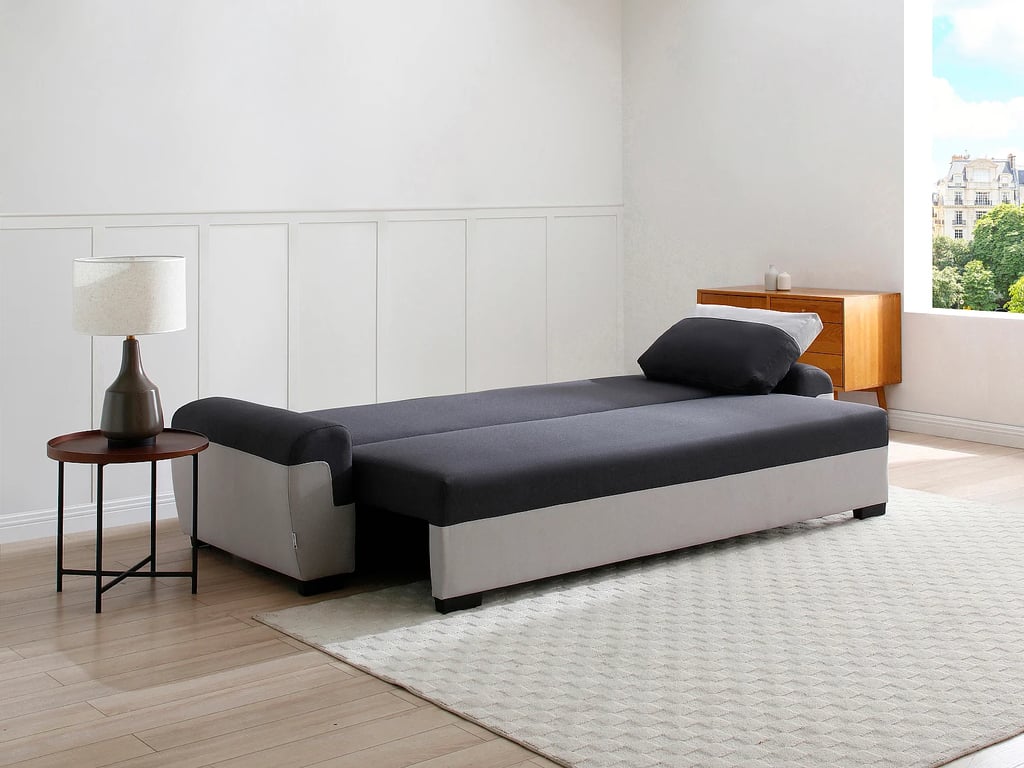 Gaby II canapé convertible 3 places tissu gris - Vue supplémentaire 1