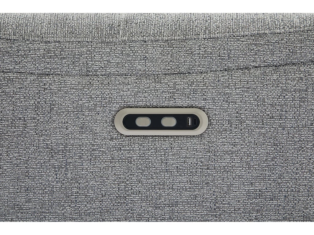 Brevio canapé 3 places tissu texturé gris relax électrique - Vue supplémentaire 3