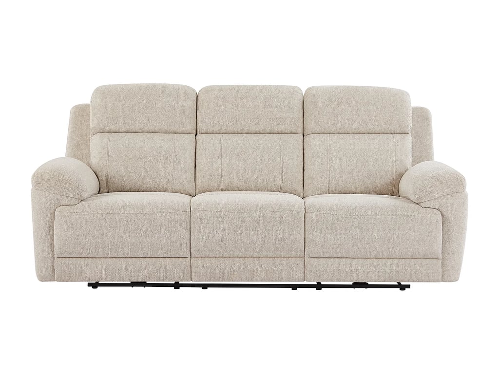 Keluno canapé 3 places tissu chiné beige relax électrique - Vue supplémentaire 3