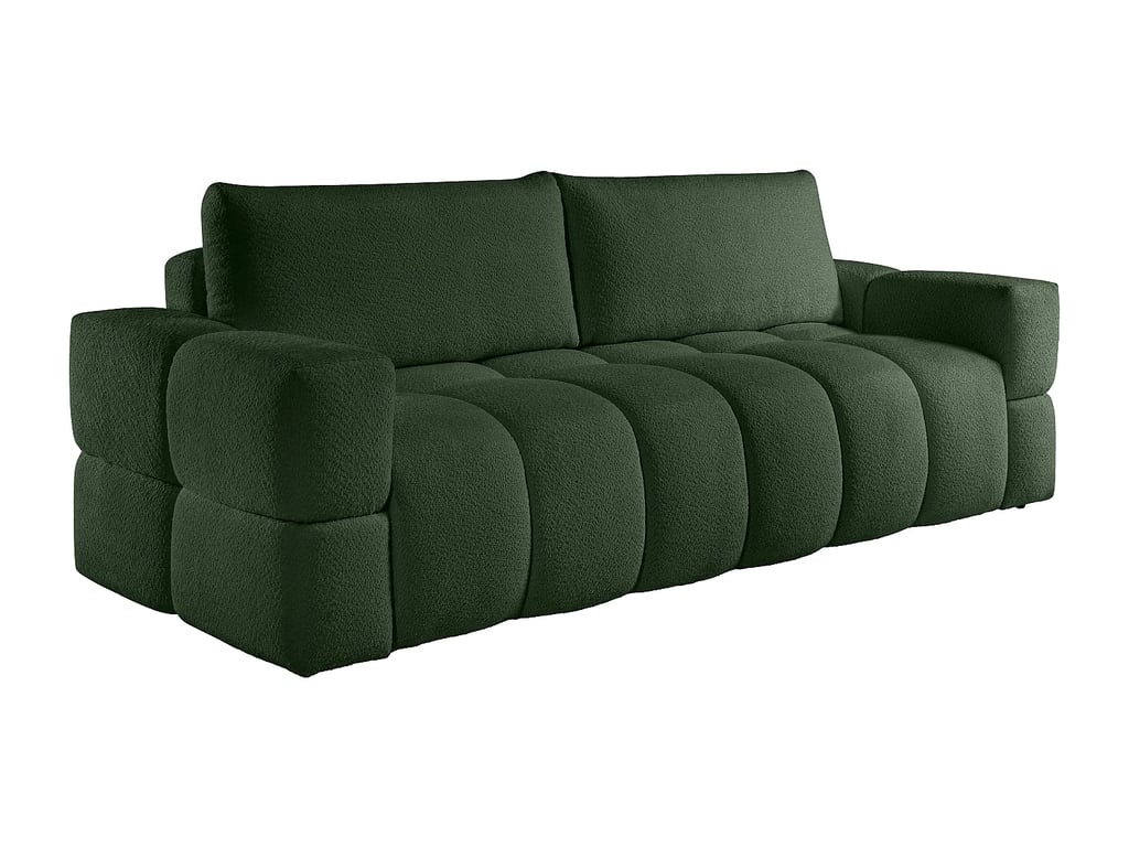 Issoro II canapé convertible 3 places tissu bouclette vert - Vue supplémentaire 3