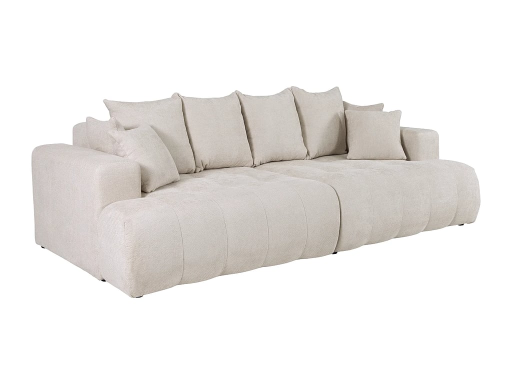 Motino - Canapé 4 places tissu texturé beige - Vue supplémentaire 2